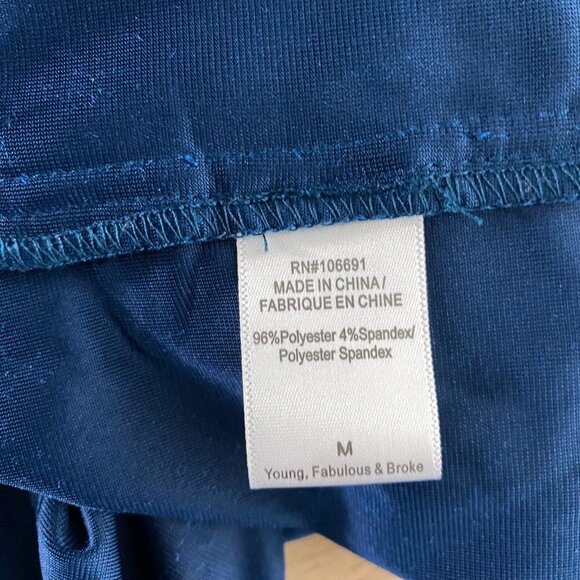 Young Fabulous & Broke Velvet Cardigan Jacket Medium Blue Quilted NWT CJ-1375 - Picture 8 of 10